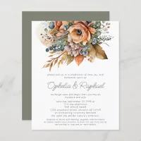 Budget Boho Fall Florals Sage Bohemian Wedding