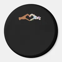 Skeleton Hands Heart Show Clean Graphic Mood Magnet