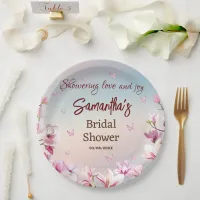 Blossoming Romance - Bridal Shower Paper Plate