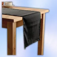 Plain Black | Short Table Runner