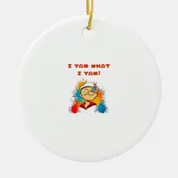 I Yam What I Yam Sweet Potato Thanksgiving Sloth Ceramic Ornament