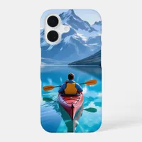  Kayaking in Mountains Personalized iPhone 16 Case