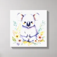 Sweet Koala Bear Baby Nursery Art Canvas Print