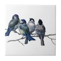 Vintage Birds on a Branch Tile