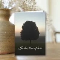 Natural Tree at Sunrise Sympathy Card