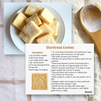 Recipe Card for Shortbread Cookies 