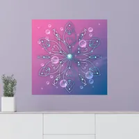 Underwater Shiny Elegant Luxurious Royal Mandala  Poster