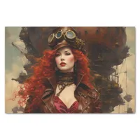 The Steampunk Woman Tissue Paper