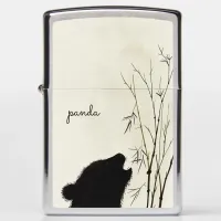 Panda Silhouette Zippo Lighter