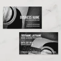 Guitar Acoustic Grunge Music Business card