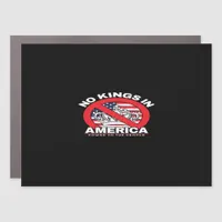 No Kings In America Anti-Monarchy Patriotic Design Car Magnet
