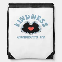 Kindness Connects Us Classic Style Drawstring Bag