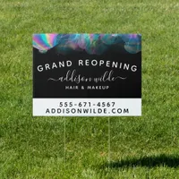 Holographic Alcohol Ink Business Yard Sign