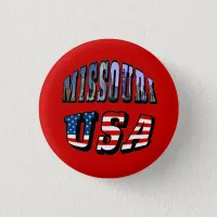 Missouri Picture and USA Text Pinback Button