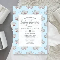 Baby Shark Ocean Theme Boy Baby Shower Invitation