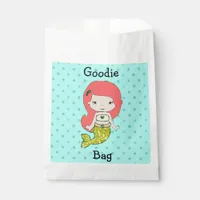 Cute Yellow & Teal  & Redhead Mermaid Goodie Bag