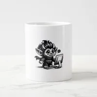 Whimsigoth Cyborg Internet Troll Vintage Art Desig Giant Coffee Mug