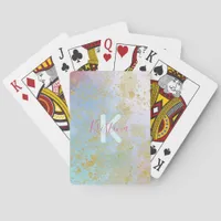 Artistic Modern Glam Chic Glittery Pastel Custom Poker Cards