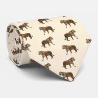 Bengal Tiger Wildlife Animal Patterned Neck Tie