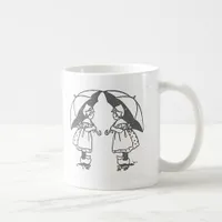 Retro Umbrella Girls  Coffee Mug