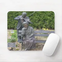 Elderly Couple Serenade Botanical Garden Mouse Pad