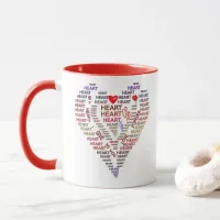 Heart Words in Heart of Love Coffee Mug