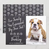Our Family Expanded by Four Feet New Pet Puppy Dog Announcement