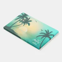 Tropical Isle Sunrise Teal ID581 Post-it Notes