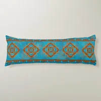 Southwest Mountain Peaks Turquoise Geometric Body Pillow