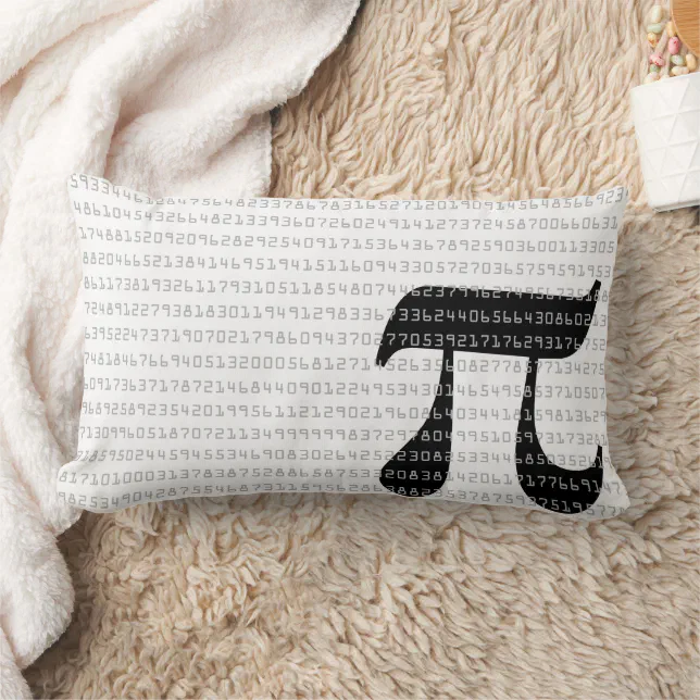 Many Many Digits of Pi Mathematical Constant Lumbar Pillow