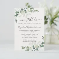 Watercolor Eucalyptus Modern Vow Renewal Invitation