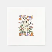 Tis The Season Retro Halloween Party Funny Trendy Napkins