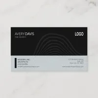 Modern Architect Black & Gray Contour Business Card