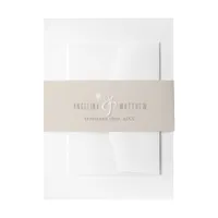 Glamorous Champagne Glitter Luxury Wedding Invitation Belly Band