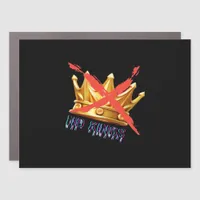 No Kings Trendy Design Car Magnet