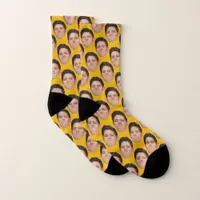 Personalized Funny Photo Face Socks - Mac + Cheese