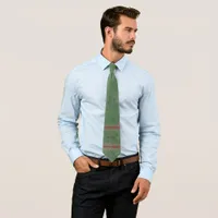 Southwest Roadrunner Sagebrush Green Neck Tie