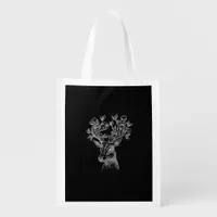 Deer Horn Mushroom Cottage  Goblincore Vintage Aes Grocery Bag