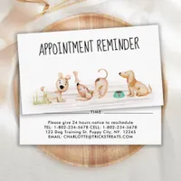Dog Trainer Pet Sitter Dog Groomer Reminder  Appointment Card