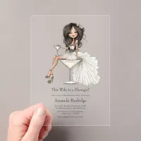 This Wife is a Showgirl Bachelorette Party Acrylic Invitations