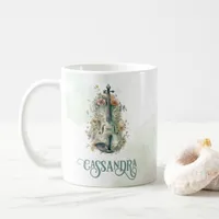 Violin Personalized Elegant Watercolor Coffee Mug