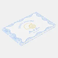 Amore Italy Lemons Blue Tiles Personalized Wedding Guest Book