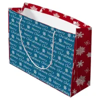 Elegant Modern Christmas Fa La La La   Large Gift Bag