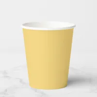 Yellow coastal beach wedding paper cups