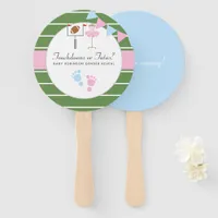 Touchdowns or Tutus Gender Reveal Party Hand Fan