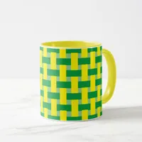 Mug - Green and Yellow Weave