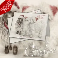 There's Always One - Angora Christmas Goats  Card