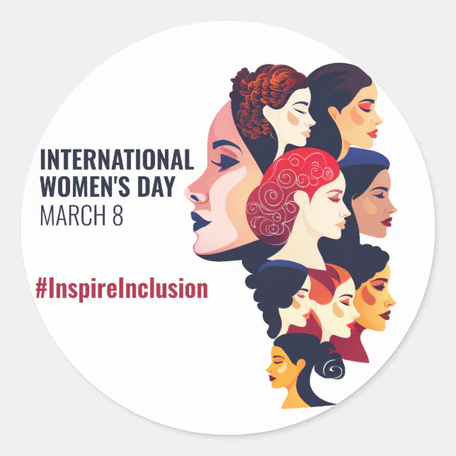 International Women's Day | IWD March 8 Classic Round Sticker