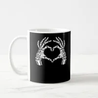 Skeleton Heart Hands Sign Halloween Costume Viral  Coffee Mug