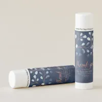 Watercolor Snowdrops Wedding Navy/Copper ID726 Lip Balm